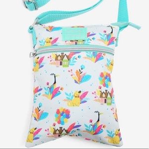 LOUNGEFLY DISNEY PIXAR UP Flora Passport CROSSBODY BAG!